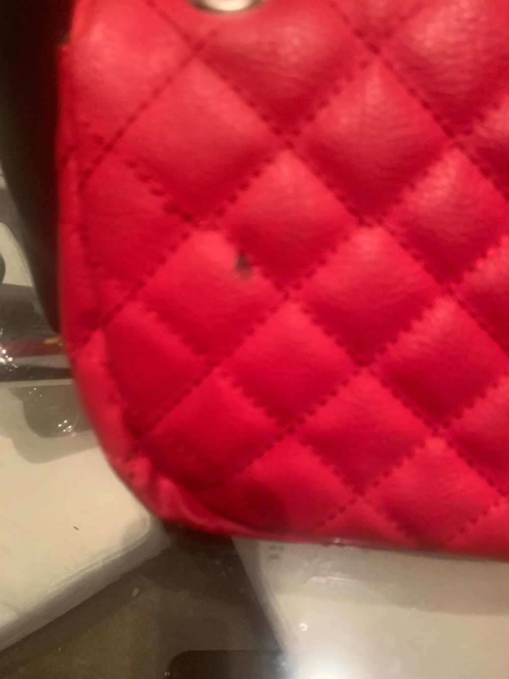 CHANEL Quilted Mini Flap Crossbody Bag in Red Purse is vintage purse open offers - Picture 5 of 6